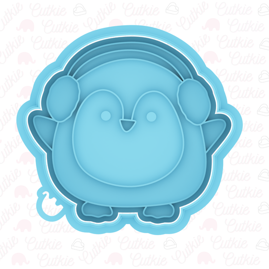 cortador de galleta de pingüino, cortador de galleta de navidad, cortadores de galletas de navidad